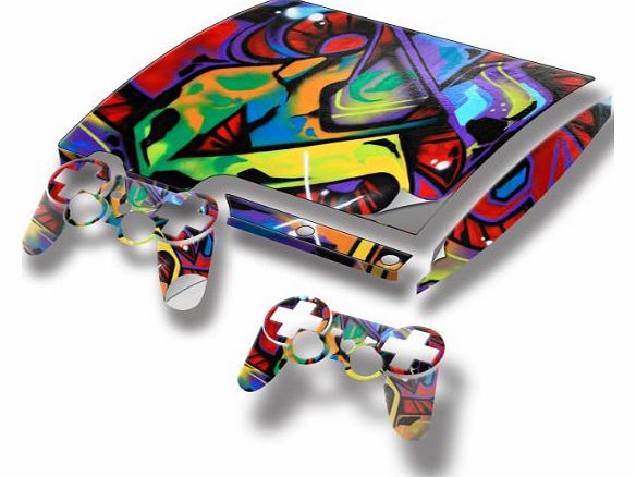 Gellite ``Graffiti`` 10001, Snuggle Edition, Sticker for PlayStation 3 Slim Game Console.