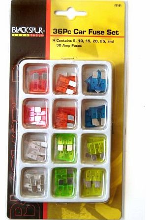 Generic 36 car fuse set 5, 10, 15, 20, 25 and 30 amp