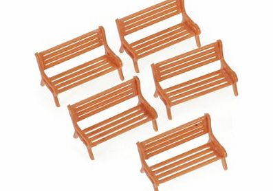 Generic 5pcs Landscape Model Plastic Park Benches for Park/Station/Street Scale 1:50