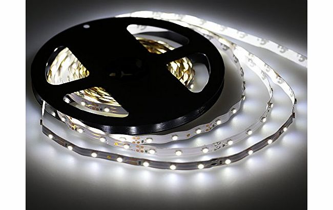 Generic DC 12V Cool White 5M (16.4ft) 300 LED Strip Light Flexiable TAPE RIBBON/ 5 Metres with 300 SMD LEDs-- IDEAL FOR KITCHENS, HOME LED LIGHTING, BARS, RESTAURANTS