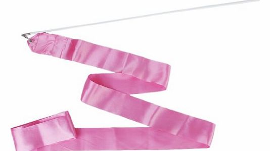 Gym Dance Ribbon Rhythmic Gymnastic Streamer Rod Baton Twirling Chinese New Year Party - Pink