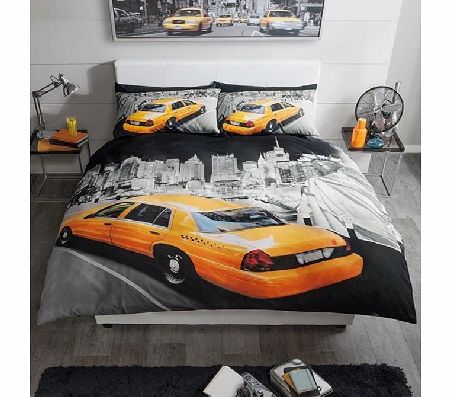 Generic Modern New York Yellow Cab King Duvet Cover Set