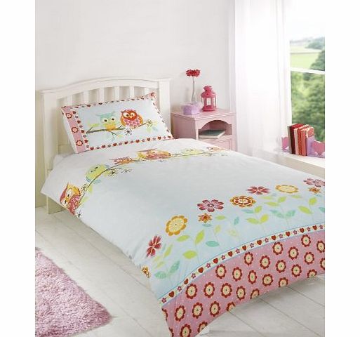 Generic Owls Single Duvet Cover and Pillowcase Set