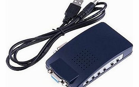 Generic PC VGA to AV TV RCA Video Adapter Converter Switch Box Laptop Notebook to TV