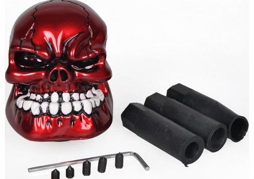 Generic Red Car Truck Custom Human Bone Skull Stick Shift Gear Shifter Knob