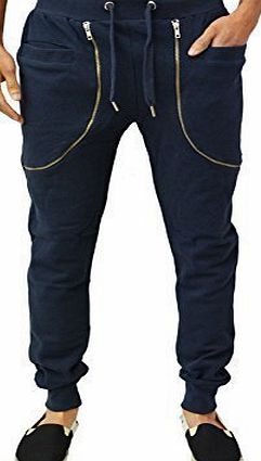 Genetic Apparel Mens Boys Designer Celebrity Skinny Slim Stretch Pique Joggers Casual Bottoms GA107 3 Colours