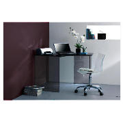 Geneva Glass Corner Desk Black