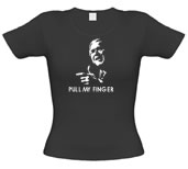 Bush Pull my finger female t-shirt.
