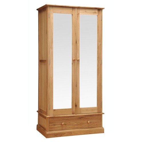 Georgian Oak Double Wardrobe with Drawer 1001.039