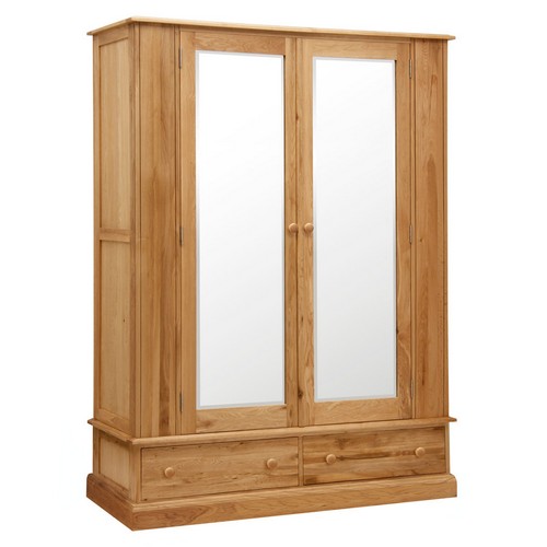 Georgian Oak Wide Gents Wardrobe 1001.041