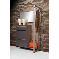 Germania Clark Open Wardrobe in Dark Oak and Brown