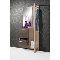 Germania Prime Open Wardrobe in Dark Oak and Brown