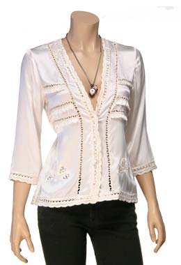 Gharani Strok Lace Channel Jacket by Gharani Strok