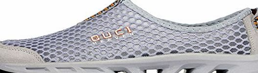 Gheaven Mens Summer Air Mesh Comfortable Beach Running Free Breathing Low Top Sneakers Size 43 EU Black