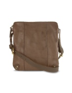 Dark Brown Leather Cross Body Shoulder Bag