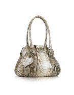 Light Gray Python Shoulder Bag