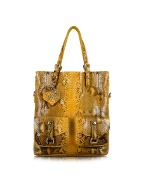 Yellow Python Tote Bag