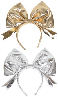 Bow on Headband - Silver