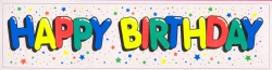 Giant Happy Birthday Banner 1.83m x 0.48m