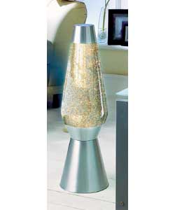 Silver Glitter Lamp