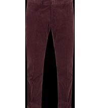 Gibson Burgundy Cord Plain Front Trouser 30R