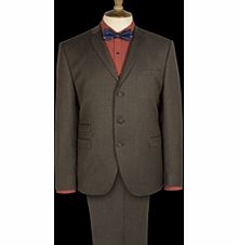 Gibson Dark Brown Stripe Two Piece Suit 36R Brown