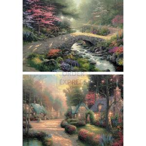 Gibson s Bridge of Faith and Cobblestone Lane 2 x 500 Piece Jigsaw Puzzles