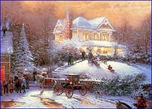 s Thomas Kinkade 1000 Piece Jigsaw Victorian Christmas II