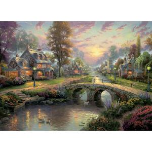 Gibson s Thomas Kinkade Sunset On Lamplight Lane 1000 Piece Jigsaw Puzzle