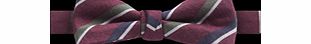 Gibson Wine Stripe Bow tie NS Wine