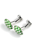 Gieves and Hawkes CHECK PATTERN OVAL CUFFLINK