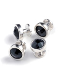 CRYSTAL CUFFLINK and STUD SET