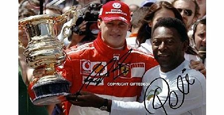 GIFTEDBOX LIMITED EDITION MICHAEL SCHUMACHER PELE F1 SIGNED PHOTO   CERT FORMULA ONE F1 PRINTED AUTOGRAPH SIGNATURE SIGNED SIGNIERT AUTOGRAMM