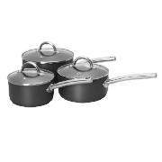 Essentia Hard Anodised 3pc Pan Set