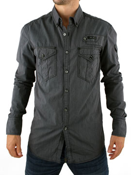 Navy Kaza Long Sleeve Shirt