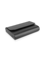 Black Eco-leather Business Snap Card Holder