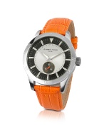 Giorgio Fedon 1919 Easy-Time Men` Orange Croco Stamped Leather Watch