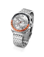 Orange Stainless Steel Chronograph Watch