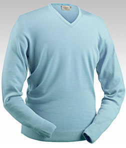 glenbrae Golf Fine Merino Sweater Sea Breeze