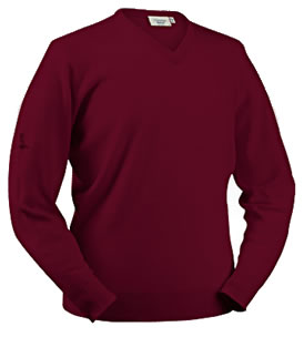 glenbrae Golf Sweater Spirol Lambswool Claret