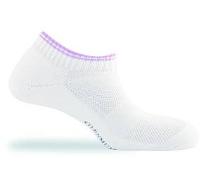 Ladies 2 Pair Glenmuir Ardelle Half Cushion Secret Socks Black / White