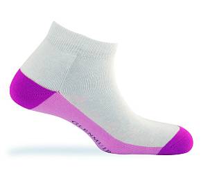 Ladies 2 Pair Glenmuir Camberley Half Cushion Sock With CoolMax White / Raspberry