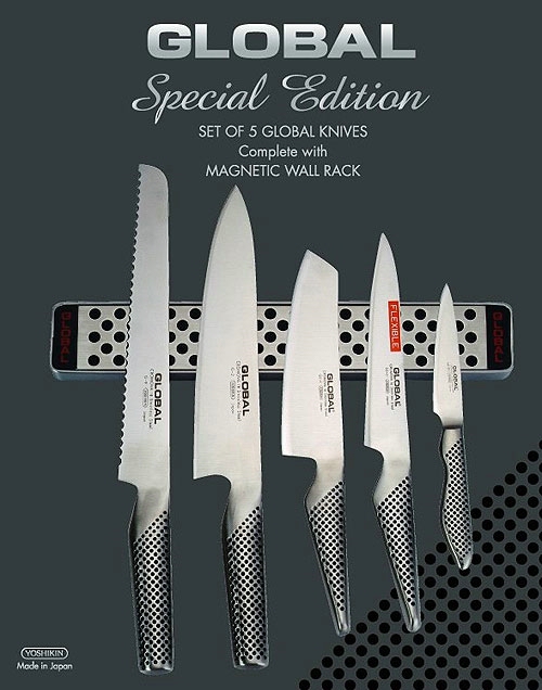 5 Piece Knife Set and Rack