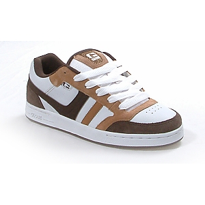 Caliber Skate Shoes - White/Choc/Tan