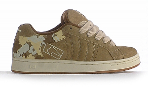 Focus Girls Ladies Skate Shoe - Khaki/Leaf Camo Print