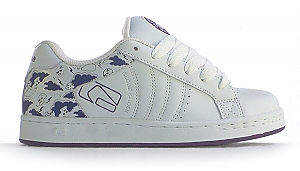 Focus Ladies Skate Shoe - White/Purple/Skullstrom Print