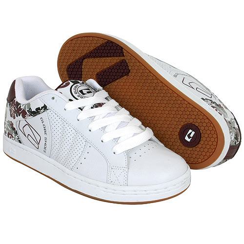 Mens GLOBE Globe Focus Skate Shoe 11345 Wht / Purp