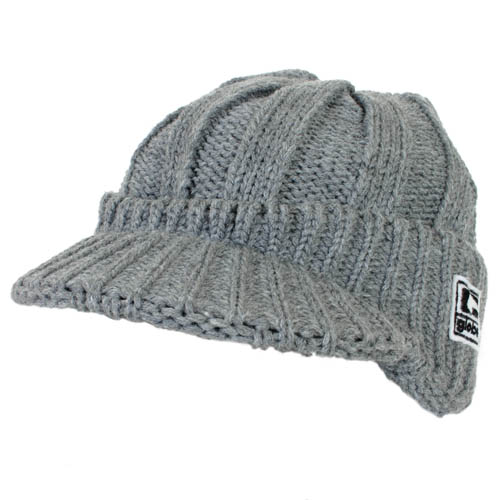 Mens GLOBE Neo Peak Beanie Light Grey