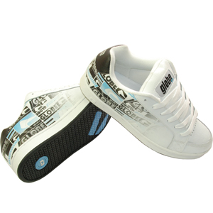 Mens Globe Vice Shoe. White/Never Now