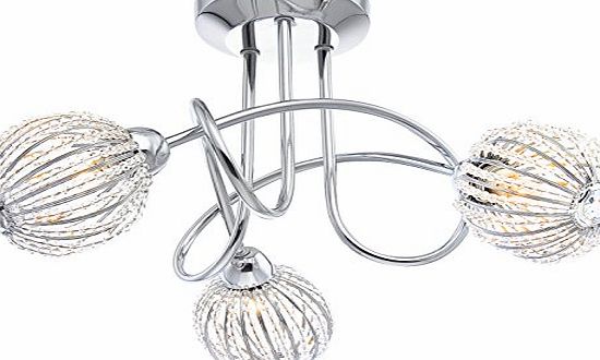 Globo  56102-3D G9 33 Watt Degray Ceiling Lamp, Chrome